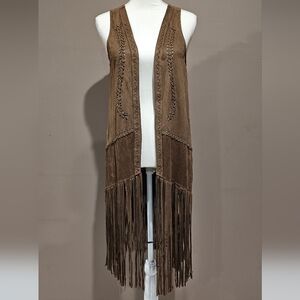 Kori Brown Fringe Vest